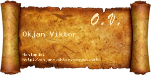 Okjan Viktor névjegykártya