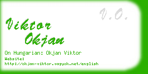 viktor okjan business card